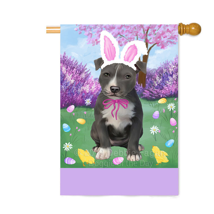 Personalized Easter Holiday American Staffordshire Dog Custom House Flag FLG-DOTD-A58773