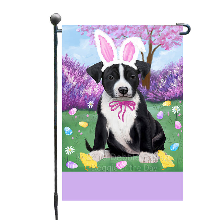 Personalized Easter Holiday American Staffordshire Dog Custom Garden Flags GFLG-DOTD-A58718