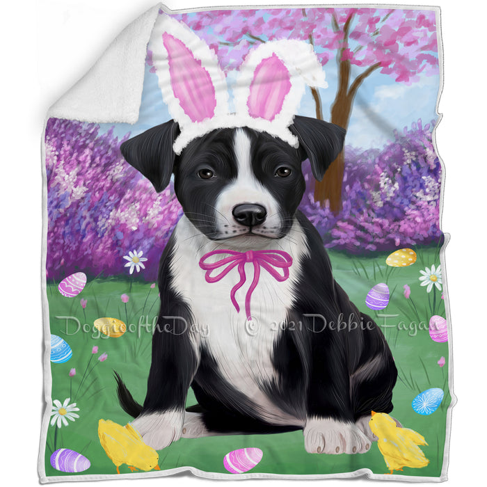 Easter Holiday American Staffordshire Terrier Dog Blanket BLNKT131484
