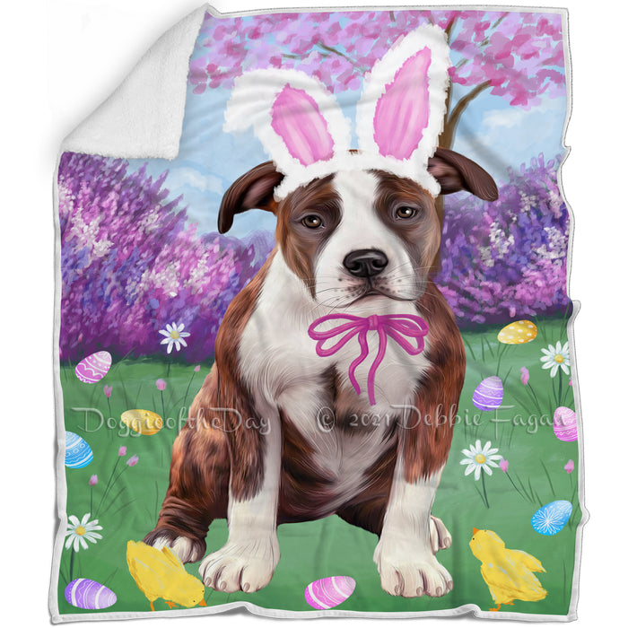 Easter Holiday American Staffordshire Terrier Dog Blanket BLNKT131493