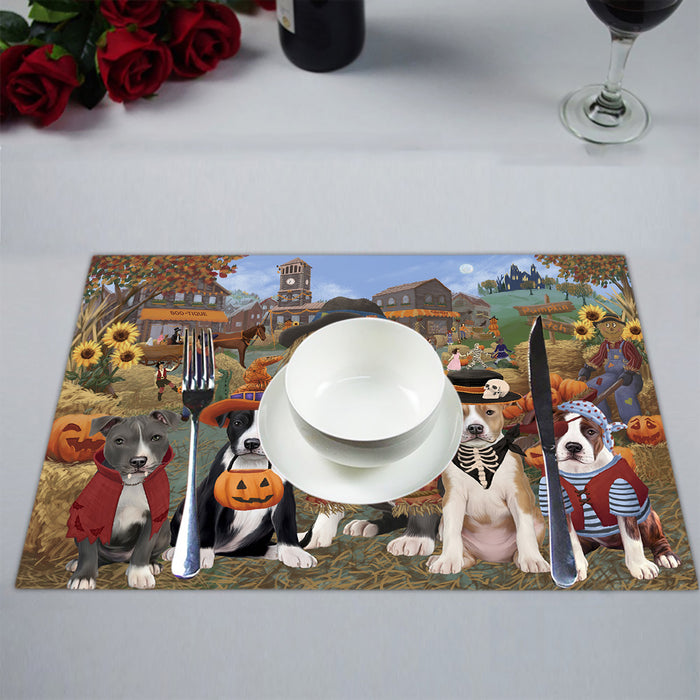 Halloween 'Round Town American Staffordshire Dogs Placemat