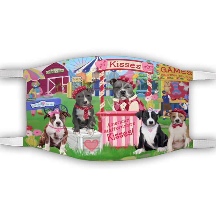 Carnival Kissing Booth American Staffordshire Dogs Face Mask FM48008