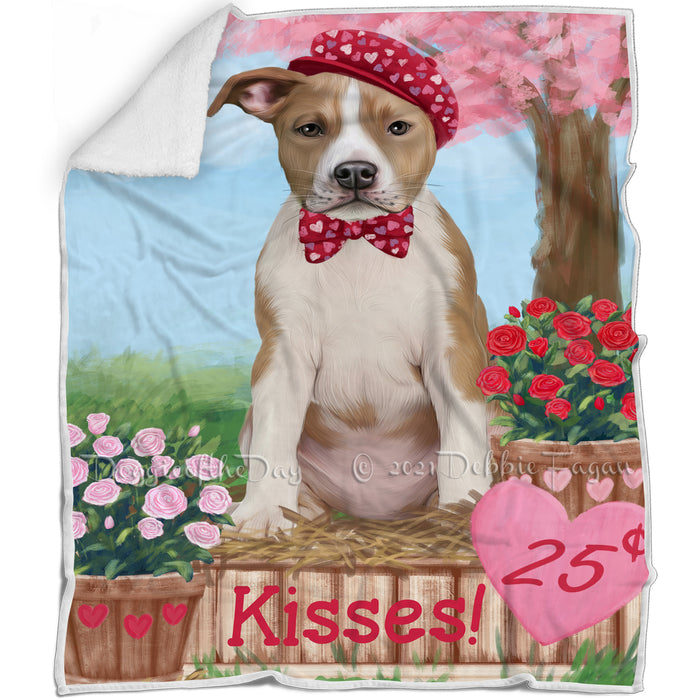 Rosie 25 Cent Kisses American Staffordshire Dog Blanket BLNKT121548