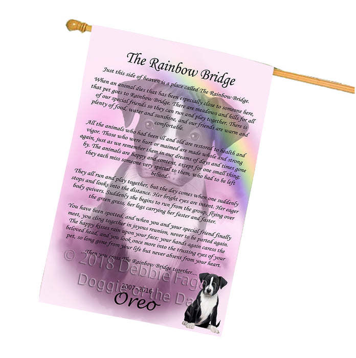 Rainbow Bridge American Staffordshire Dog House Flag FLG56224