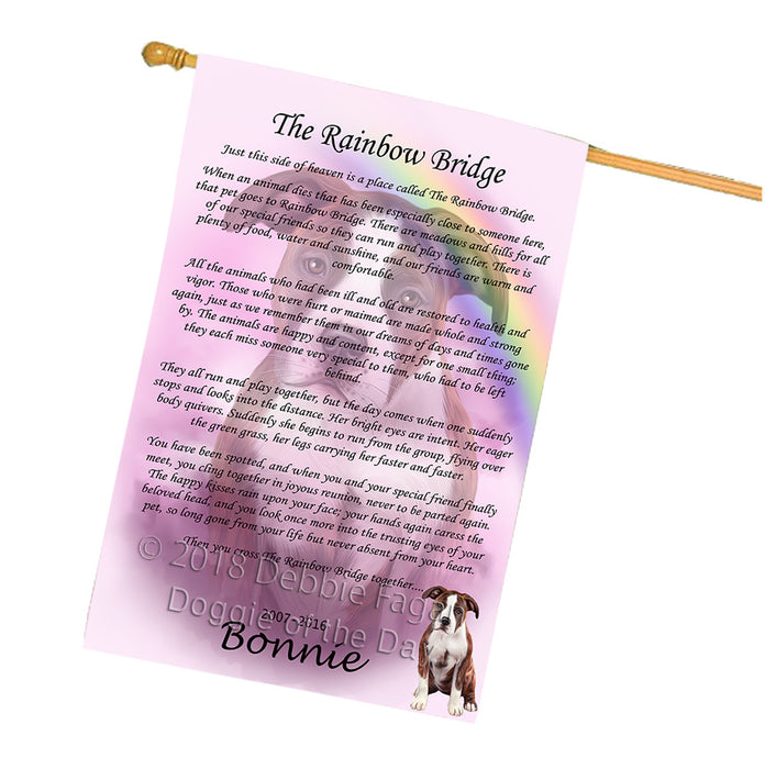 Rainbow Bridge American Staffordshire Dog House Flag FLG56225