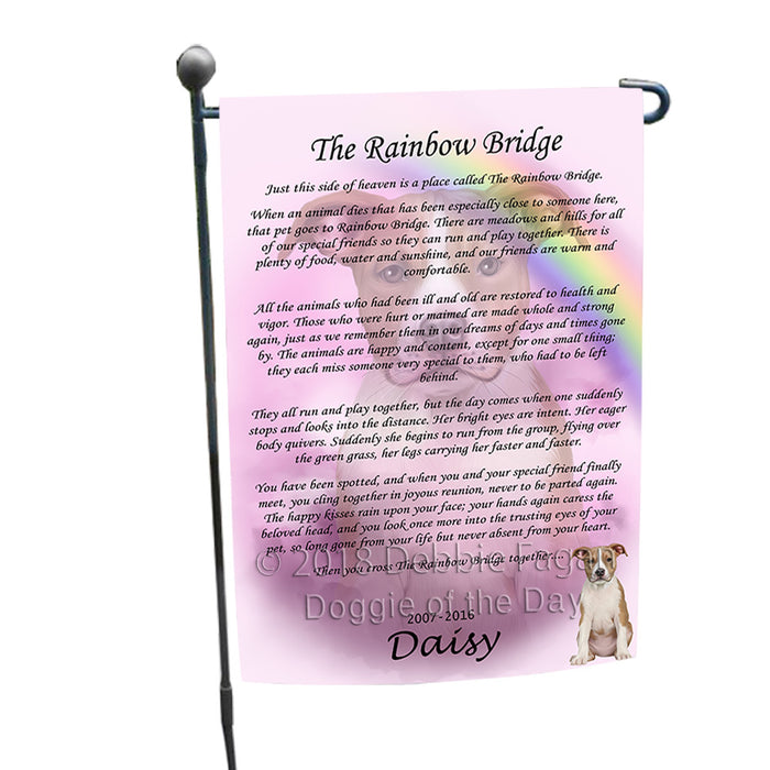 Rainbow Bridge American Staffordshire Dog Garden Flag GFLG56090