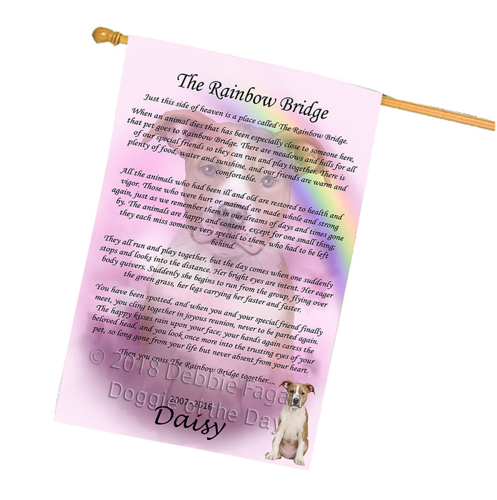 Rainbow Bridge American Staffordshire Dog House Flag FLG56226