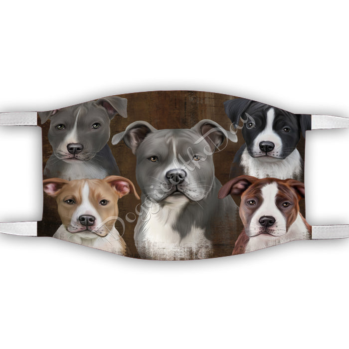 Rustic American Staffordshire Dogs Face Mask FM50017