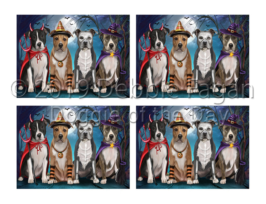 Halloween Trick or Teat American Staffordshire Dogs Placemat