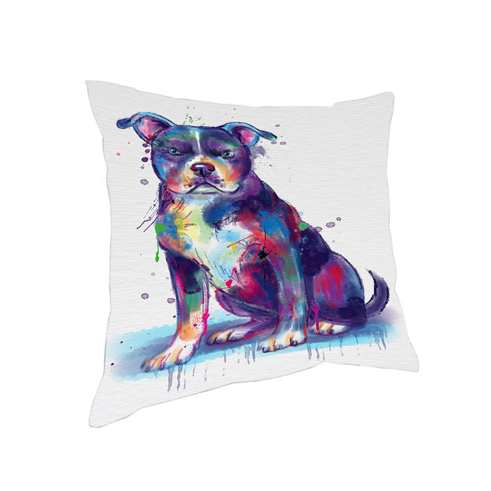 Watercolor American Staffordshire Terrier Dog Pillow PIL83172