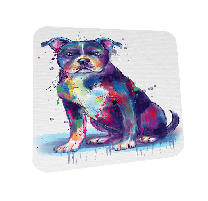 Watercolor American Staffordshire Terrier Dog Coasters Set of 4 CST57026