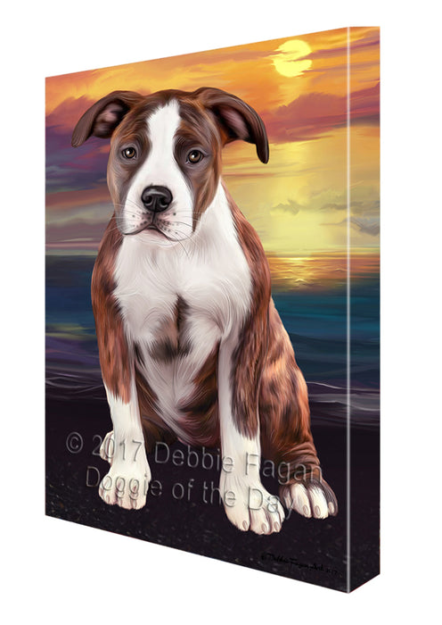 American Staffordshire Terrier Dog Canvas Wall Art CVS51708