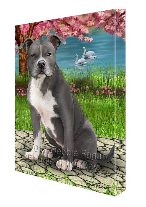American Staffordshire Terrier Dog Canvas Wall Art CVS51753