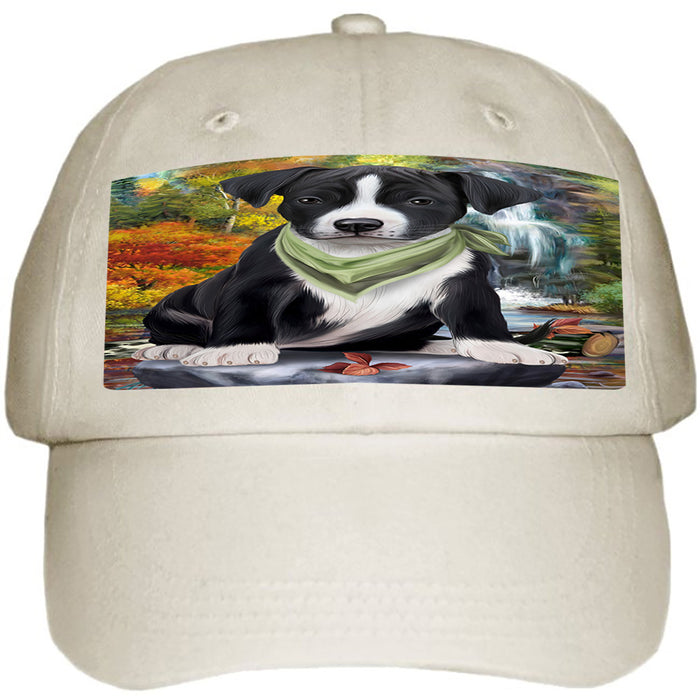 Scenic Waterfall American Staffordshire Terrier Dog Ball Hat Cap HAT59136