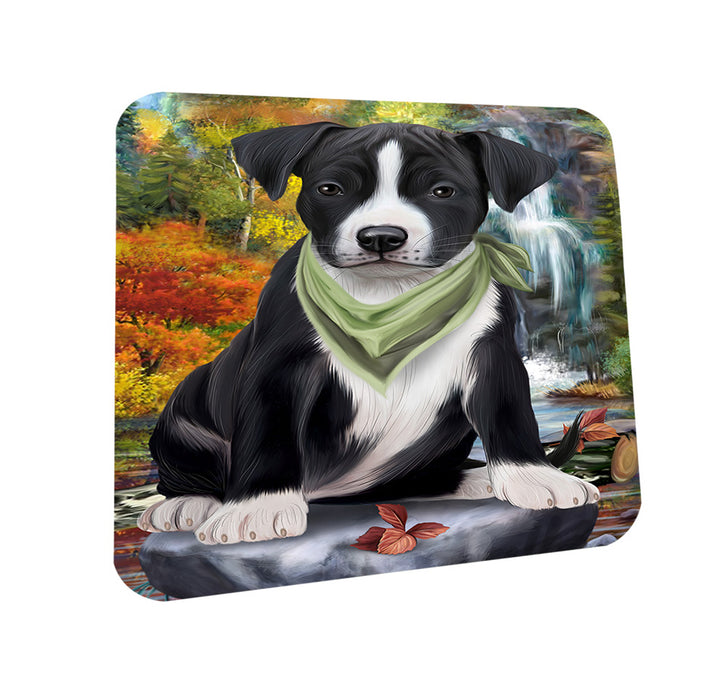 Scenic Waterfall American Staffordshire Terrier Dog Coasters Set of 4 CST51760