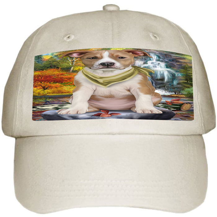Scenic Waterfall American Staffordshire Terrier Dog Ball Hat Cap HAT59139