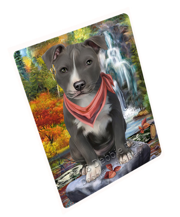 Scenic Waterfall American Staffordshire Terrier Dog Large Refrigerator / Dishwasher Magnet RMAG71316