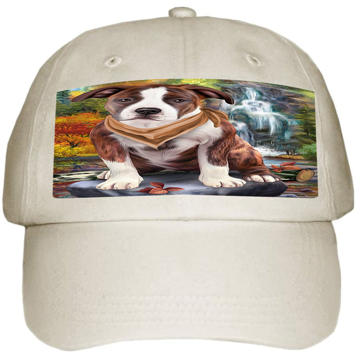 Scenic Waterfall American Staffordshire Terrier Dog Ball Hat Cap HAT59145