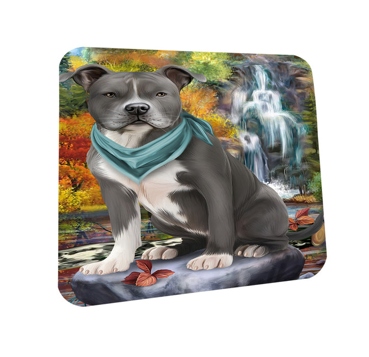 Scenic Waterfall American Staffordshire Terrier Dog Coasters Set of 4 CST51764