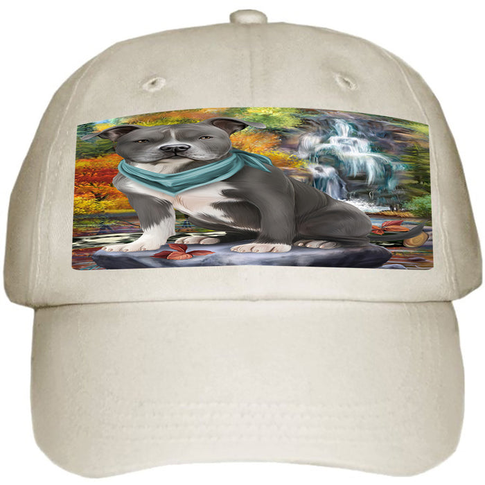 Scenic Waterfall American Staffordshire Terrier Dog Ball Hat Cap HAT59148
