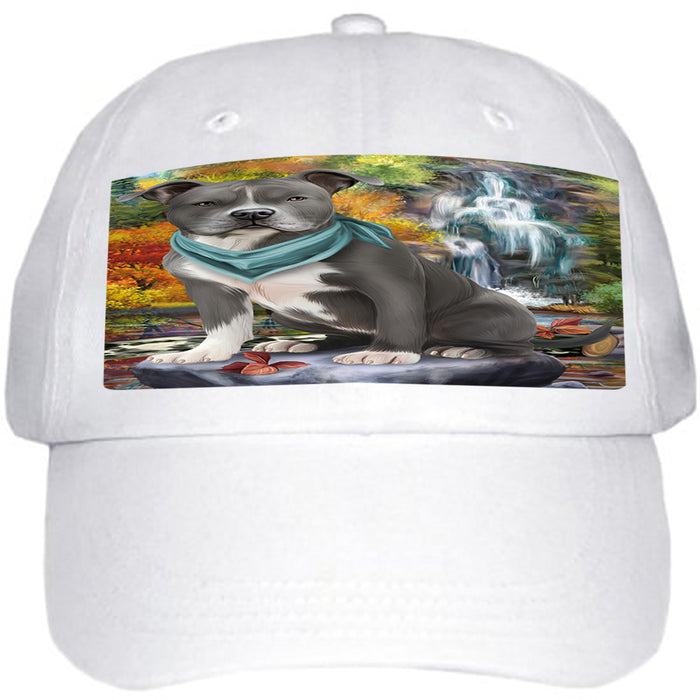 Scenic Waterfall American Staffordshire Terrier Dog Ball Hat Cap HAT59148