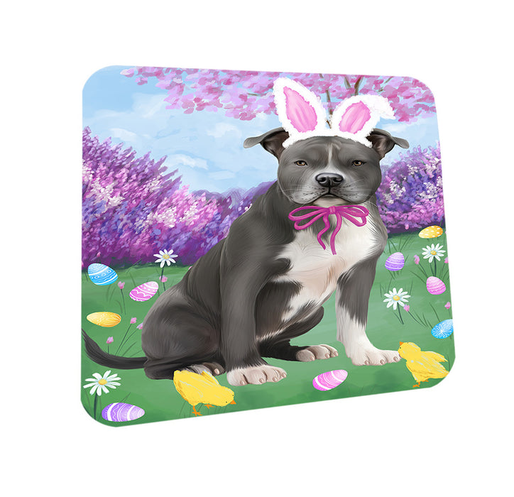 Easter Holiday American Staffordshire Terrier Dog Coasters Set of 4 CST56821