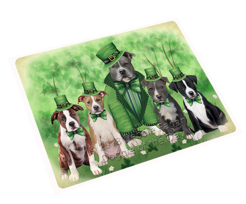 St. Patricks Day Irish Portrait American Staffordshire Terrier Dogs Cutting Board C77166