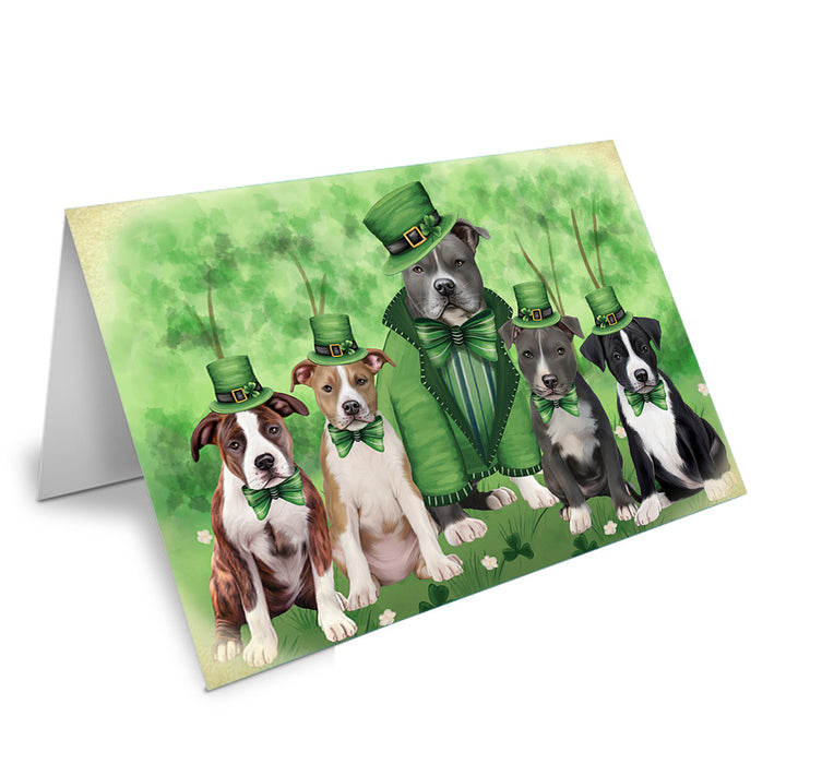 St. Patricks Day Irish Portrait American Staffordshire Terrier Dogs Handmade Artwork Assorted Pets Greeting Cards and Note Cards with Envelopes for All Occasions and Holiday Seasons GCD76415