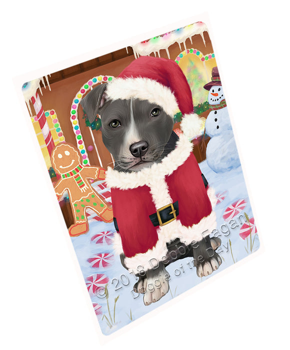 Christmas Gingerbread House Candyfest American Staffordshire Terrier Dog Large Refrigerator / Dishwasher Magnet RMAG99090