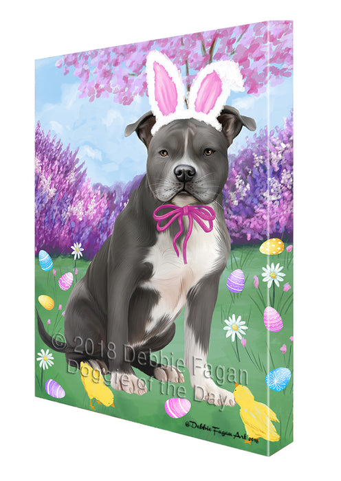 Easter Holiday American Staffordshire Terrier Dog Canvas Print Wall Art Décor CVS134252