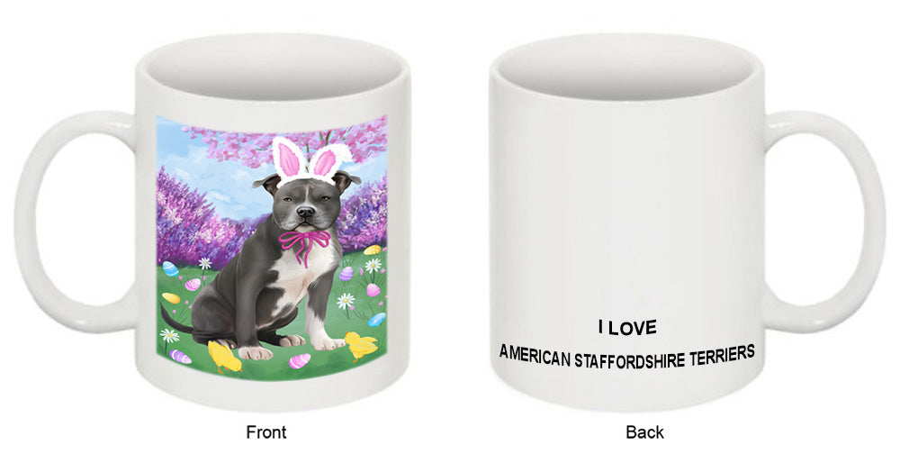 Easter Holiday American Staffordshire Terrier Dog Coffee Mug MUG52261
