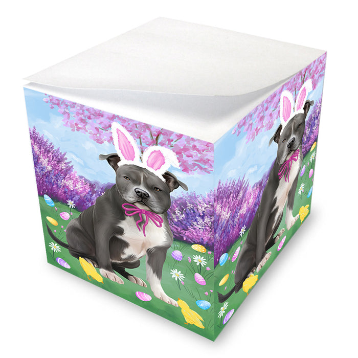 Easter Holiday American Staffordshire Terrier Dog Note Cube NOC54980