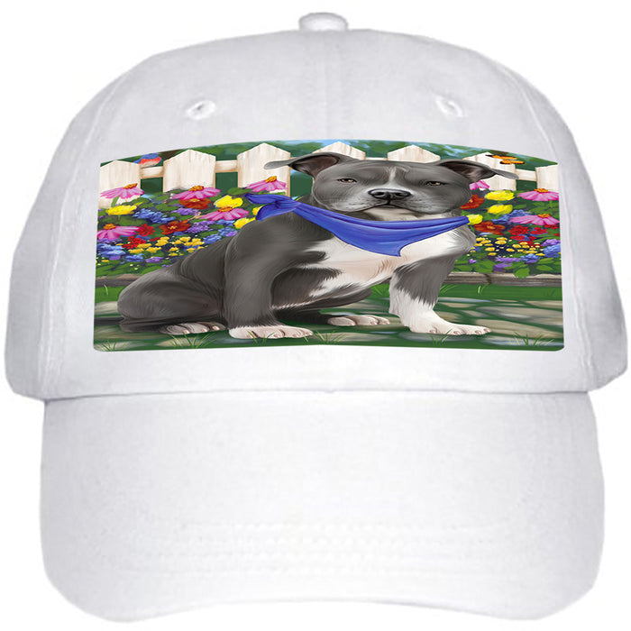 Spring Floral American Staffordshire Terrier Dog Ball Hat Cap HAT60408
