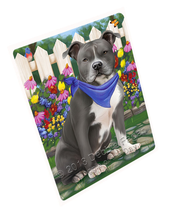 Spring Floral American Staffordshire Terrier Dog Cutting Board C60768