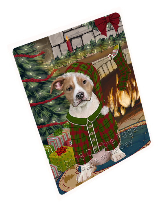 The Stocking was Hung American Staffordshire Terrier Dog Large Refrigerator / Dishwasher Magnet RMAG93258