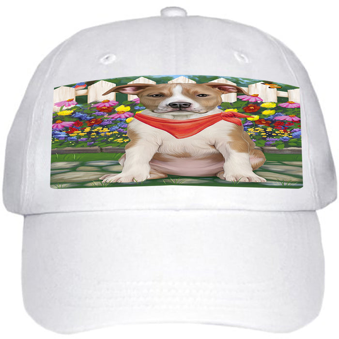 Spring Floral American Staffordshire Terrier Dog Ball Hat Cap HAT60411