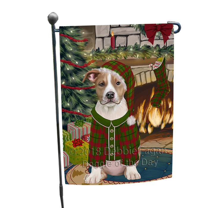 The Stocking was Hung American Staffordshire Terrier Dog Garden Flag GFLG55458