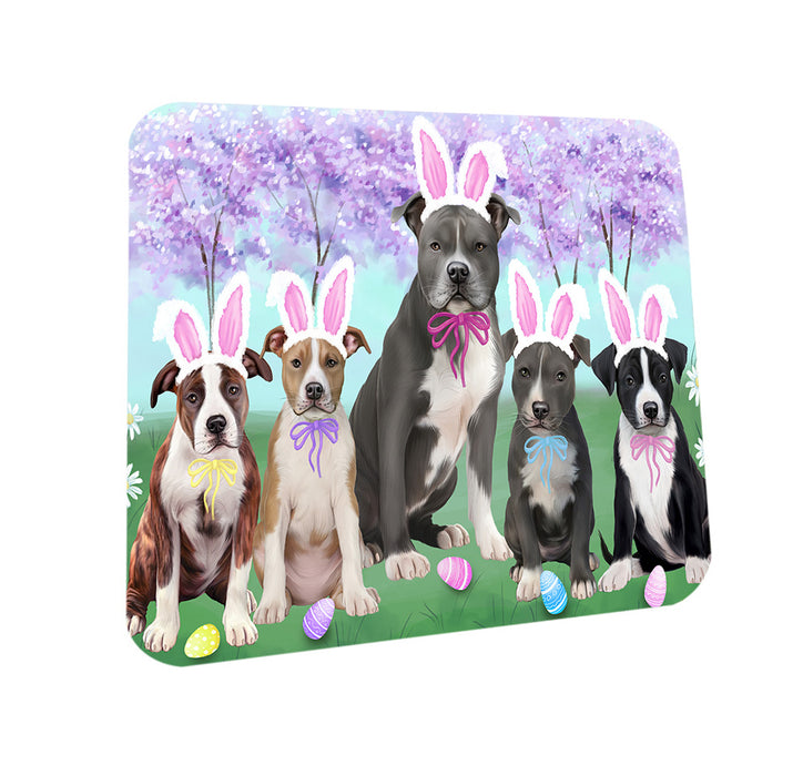 Easter Holiday American Staffordshire Terriers Dog Coasters Set of 4 CST56822