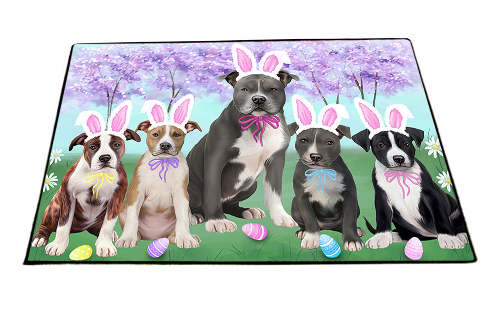 Easter Holiday American Staffordshire Terriers Dog Floormat FLMS53733