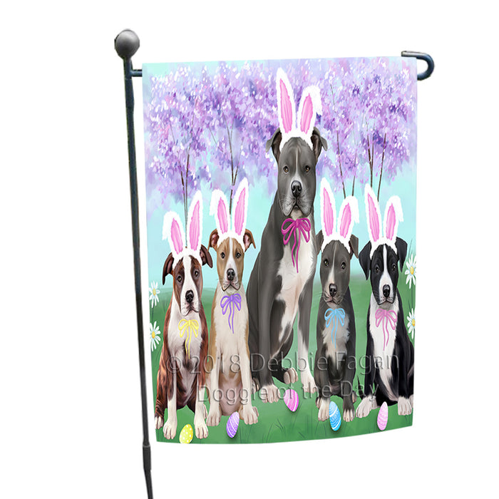 Easter Holiday American Staffordshire Terriers Dog Garden Flag GFLG57521