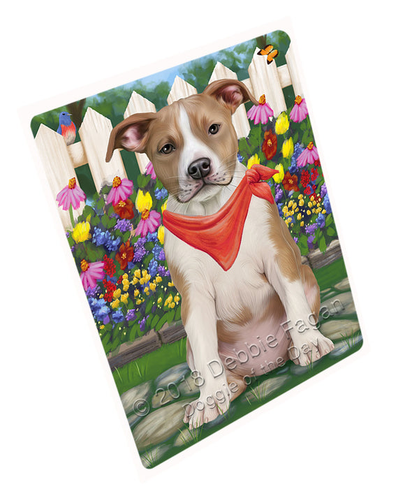 Spring Floral American Staffordshire Terrier Dog Large Refrigerator / Dishwasher Magnet RMAG73542