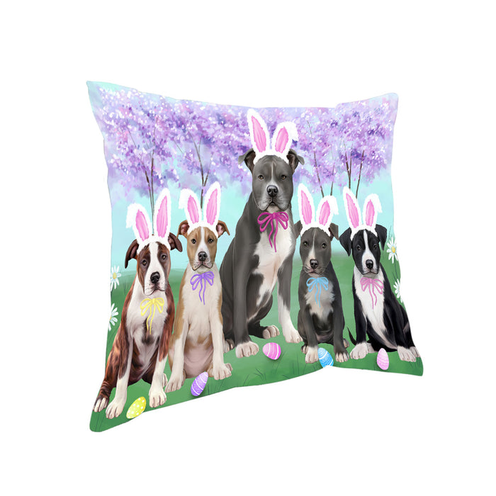 Easter Holiday American Staffordshire Terriers Dog Pillow PIL81864