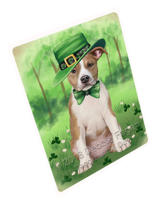 St. Patricks Day Irish Portrait American Staffordshire Terrier Dog Cutting Board C77169