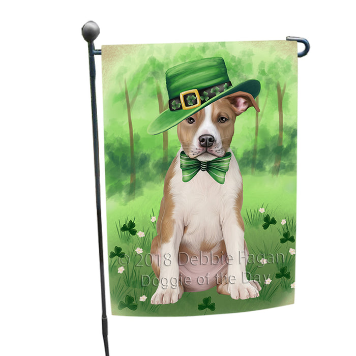 St. Patricks Day Irish Portrait American Staffordshire Terrier Dog Garden Flag GFLG64936