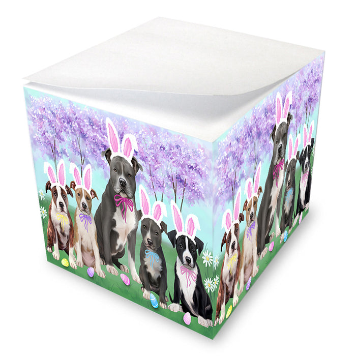 Easter Holiday American Staffordshire Terriers Dog Note Cube NOC54981