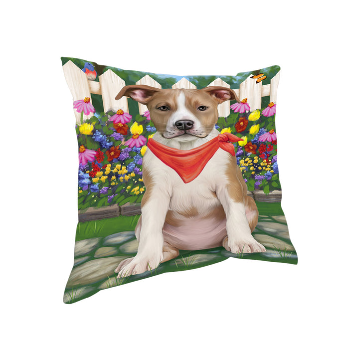 Spring Floral American Staffordshire Terrier Dog Pillow PIL65060