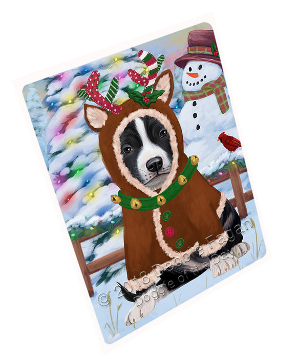 Christmas Gingerbread House Candyfest American Staffordshire Terrier Dog Cutting Board C73554