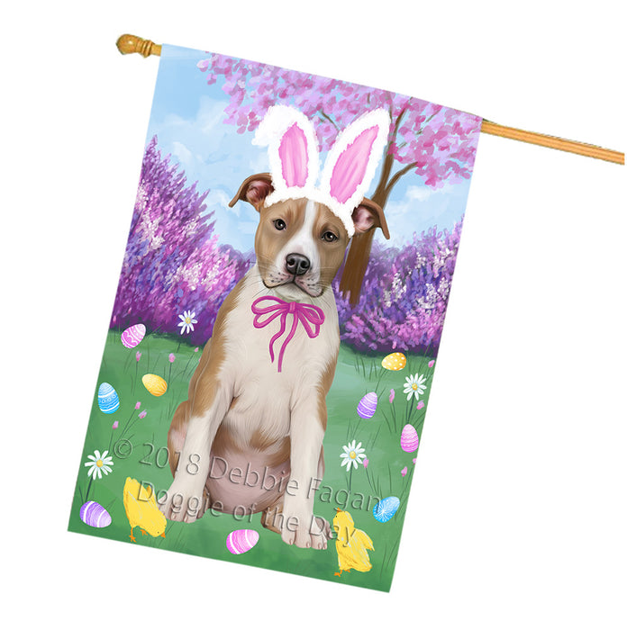 Easter Holiday American Staffordshire Terrier Dog House Flag FLG57571