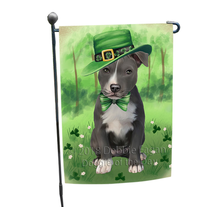 St. Patricks Day Irish Portrait American Staffordshire Terrier Dog Garden Flag GFLG64937