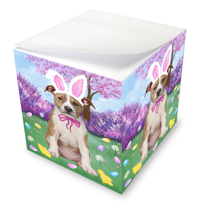 Easter Holiday American Staffordshire Terrier Dog Note Cube NOC54982